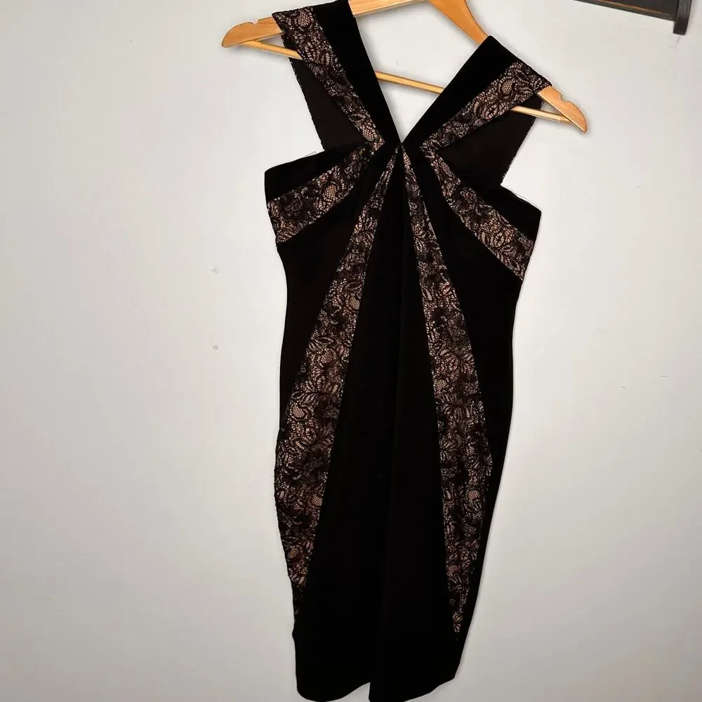 Adrianna Papell Dress Black Lace - Picture 2 of 11